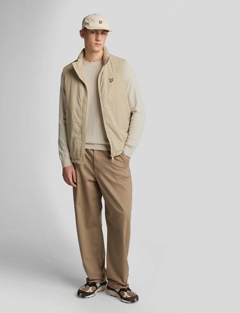 Lyle & Scott Cotton Merino Crew Neck Jumper - Cream - XL