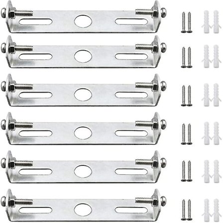 6 stk. Taklampefeste Taklampeplateholder Taklampeplater 95mm Med Skruer Taktilbehør Belysning