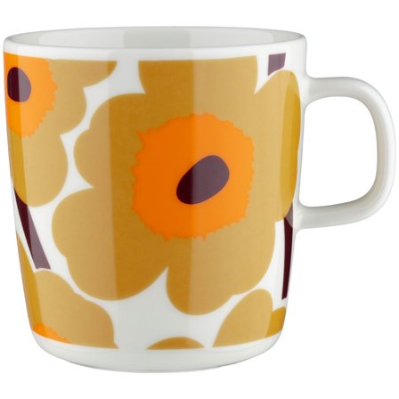 Marimekko Unikko krus 4 dl, hvid/karamel/orange - HvidKaramelOrange | KitchenOne