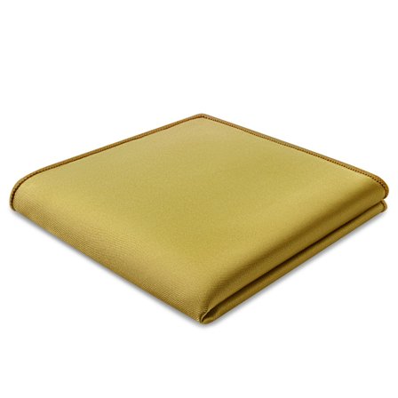 Pañuelo de bolsillo de satén amarillo mostaza para hombres - Pañuelos de bolsillo de color liso