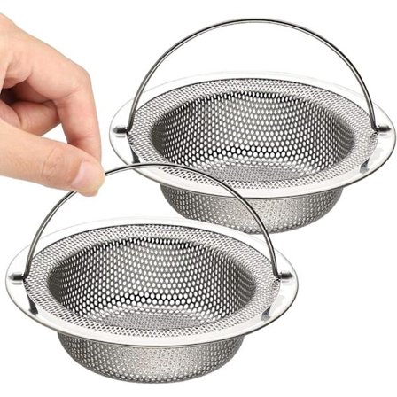 Set med 2 Köksho Strainer, Rostfritt Stål Sink Drain Strain