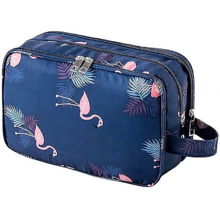 Stor Toilettaske Dame Rejsetoilettaske Vandtæt Makeup Taske med 3 Rum