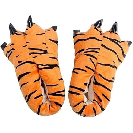 Unisex Klosstøvler Dyr potte tøfler Kylling Fugl fot tøfler Ku Tiger Giraff tøfler, L