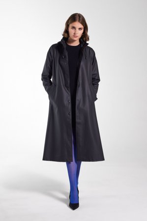 Mosebacke Long Raincoat Black