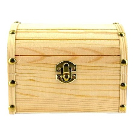 Liten piratkista - Trä - Att dekorera - 16x11x12,5cm - Kreativ fritid