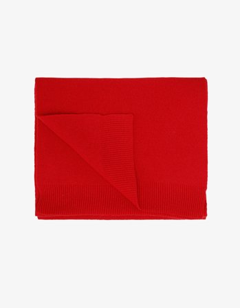 Merino Wool Scarf - Scarlet Red - One Size