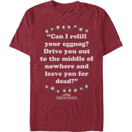 Fyll på din Eggnog Christmas Vacation T-shirt XXXL