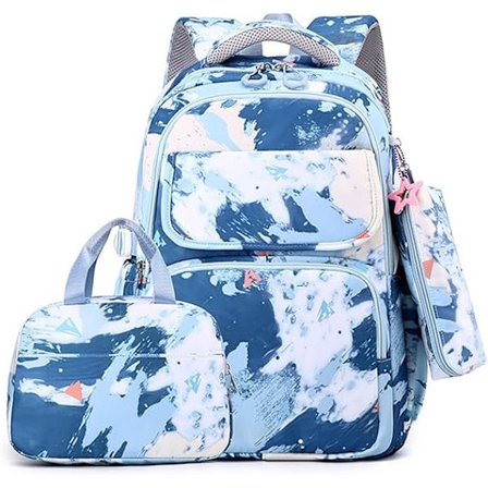 Børne rygsæk, skoletaske med madpakke og penalhus, bogtasker, rygsæk, skuldertaske til udendørs, rejser, skole, dagsrygsæk