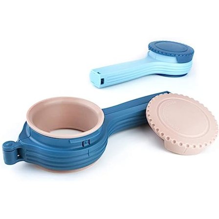 Pussikiinnike kaatamiseen elintarvikkeille, 5 kpl + 2 ilmaista välipalakiinnikettä