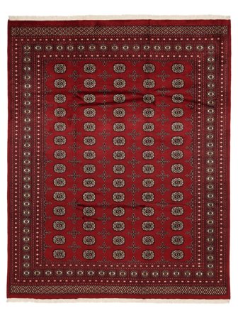 Håndknyttet Pakistan Bokhara 2Ply Teppe 246X308 Mørk Rød/Svart
