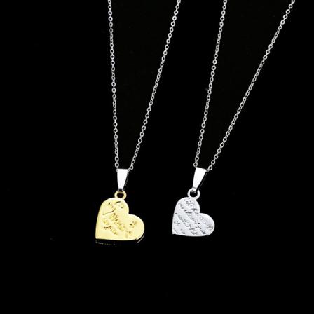 Rostfritt Stål Halsband Hängsmycke Set 2 St Silver