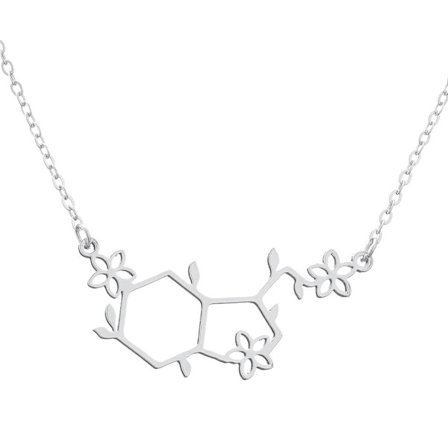 Necklace - Serotonin - Silver - Flowers