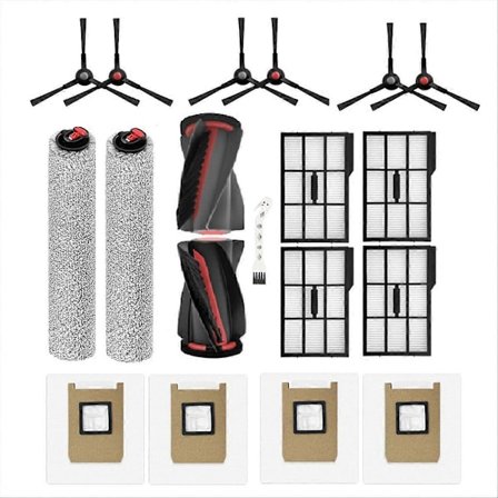 18 st delar för E25 Omni / E28 Omni robotdammsugare, delar huvudborste rulle moppar sidoborstar HEPA F