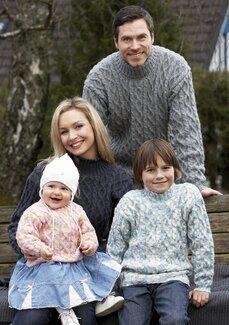 Beskrivning Familjetröja med flätmönster - Svarta Fåret