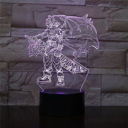 Final Fantasy Claude 3d Led Nattljus Sovrumsbordslampa Färg ändras
