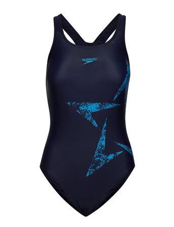 Boomstar Logo Placement Racerback Badedragt Badetøj Blå Speedo