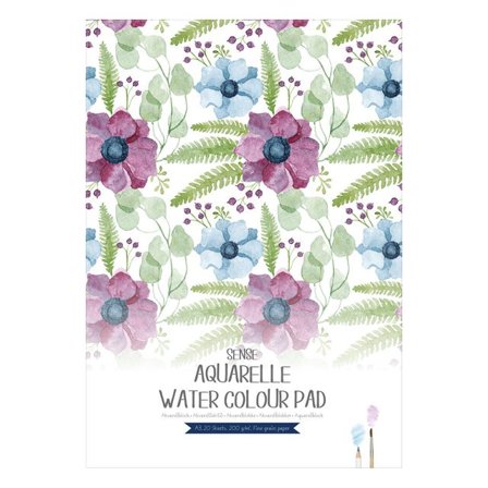 SENSE Akvarellblock pad A3 200g - Lyreco - Skola och förskola - Hobbypapper - Akvarell