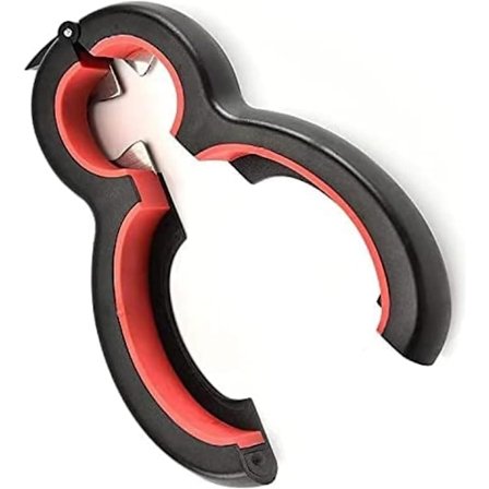 Helping Hand Senior Arthritis Burköppnare - 6 i 1 Flaska & Burk Öppnare med Justerbart Silikongrepp