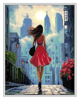 Timanttimaalaus Keskipäivä New Yorkissa-Art City