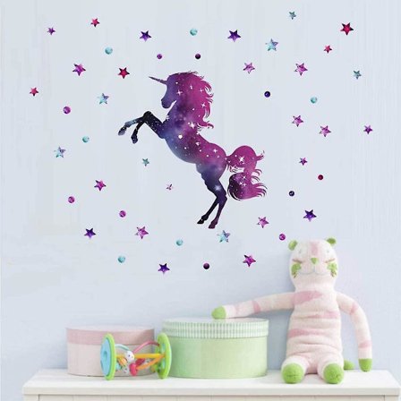 Enhjørning klistermærker vægklistermærker aftagelige skræl