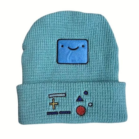 Unisex Retro Gaming Beanie Lue - Myk Varm Vinterlue med Pikselkunst-kontrollere, glade Ansikter og Eventyrdesign
