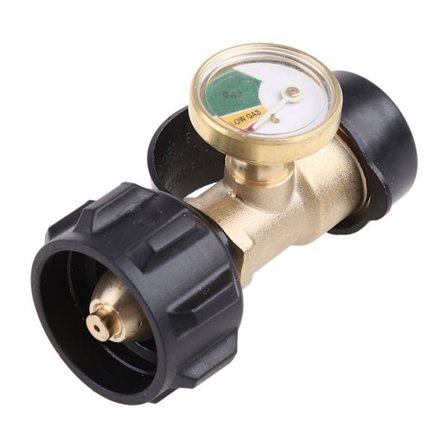 Universal BBQ Gasol Propan Tryck Mässingsmätare för Tank Husbil Tryckmätare Nivåindikator Adapter Läckagedetektor Mätning