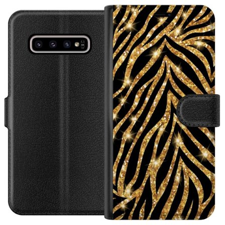 Yhteensopiva Lompakkokotelo Samsung Samsung Galaxy S10+ Kulta & Kiiltää
