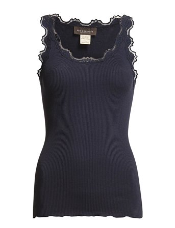 Rosemunde Rwbabette Sl U-Neck Long Lace Top - Navy - M