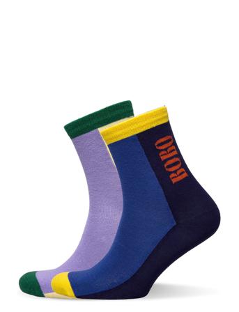 Color Block Short Socks Pack Lingerie Socks Regular Socks Multi/mönstrad Bobo Choses