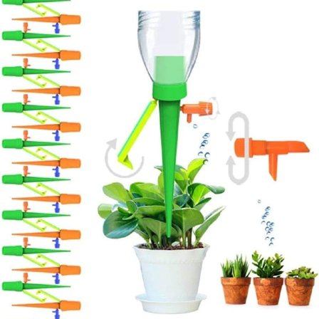 Droppbevattningsset med 18 spetsar, automatisk bevattning för utomhus- och inomhusbruk KLB
