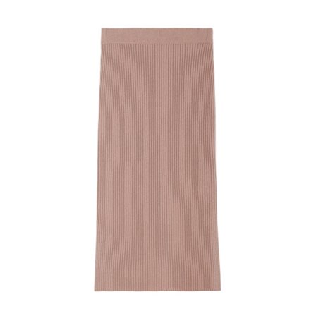 Dam sektion slät stretch ribbad stickad öppen lång kjol vinter varm