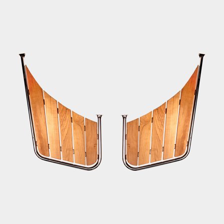 Swim platform for snipa NOCK Swimbase, teak & acid-resistant stainless steel, 95 / 43 cm x 53 cm