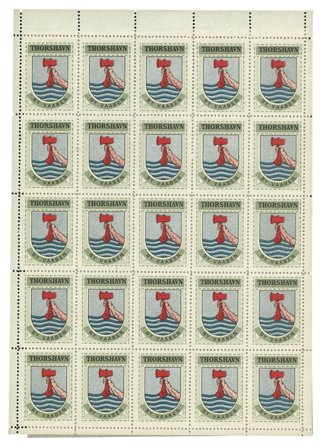 Færøerne - Ark med 25 mærkater