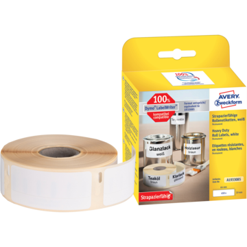 Etikett Hvit Dymo 19x64 mm