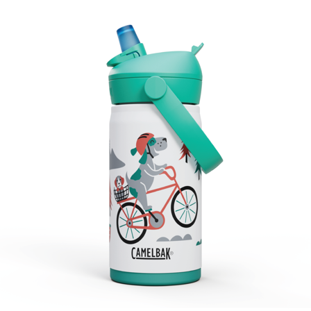 Camelbak Thrive Flip Straw Kids VSS Drikkeflaske, Biking Dogs, 0,35 L