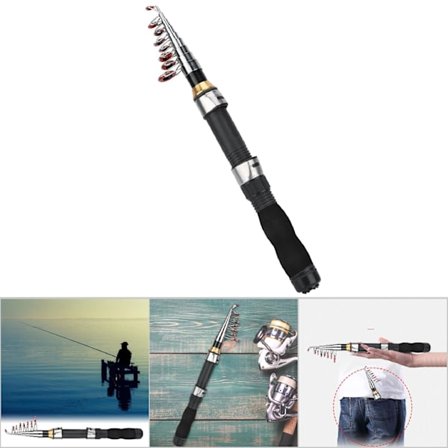 Lille Havstang Bærbar Kort Stang Isfiskestang Mini Havfiskeværktøj 28049-100 (1.9M)