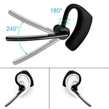 Praktiskt Hands-free Headset (bluetooth) Svart