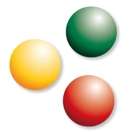 3 målat glaseffekt vattenbaserade färger - 25 ml - gul-röd-grön Flerfärgad