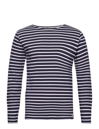 Breton Striped Shirt "Houat" T-Langærmet Skjorte Blå Armor Lux