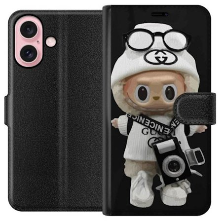 Yhteensopiva Lompakkokotelo Apple Apple iPhone 16 Tyylikäs muotoilijafiguuri kameralla ja katutyyliä, leikkisä keräilyfiguuri trendikkäässä kau