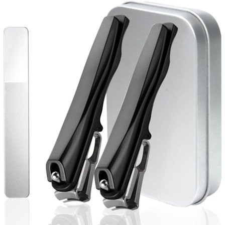 360° Roterende Negleklipper, Ergonomiske Tånegleklipper for Tykke Negl, Ideell for Eldre & Artritt