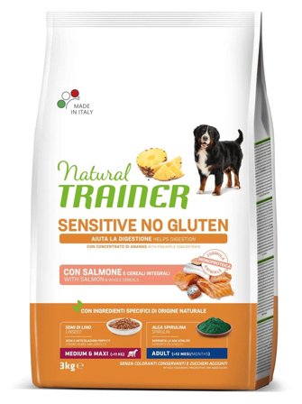 Natural Trainer Sensitive No Gluten Crocchette Con Salmone Per