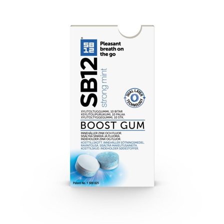 SB12 Boost Strong Mint tyggegummi 10 stk