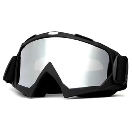 Skibriller Sølv Spejlglas Mat Sort