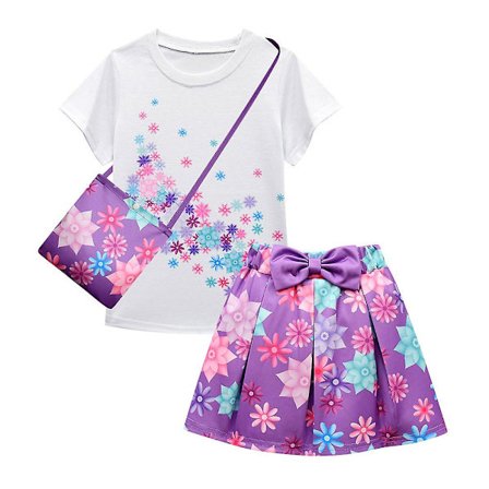 3-8 år flickor Encanto Isabella Cosplay Kostym Outfit Set