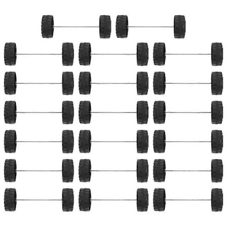 20 sæt RC bil dæk legetøjsbil dæk køretøj model hjul udskiftning bil dæk hjul og aksler[YJD]