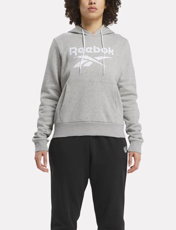 Reebok Performance Reebok Identity Big Logo Fleece Hoo - Grey - XS