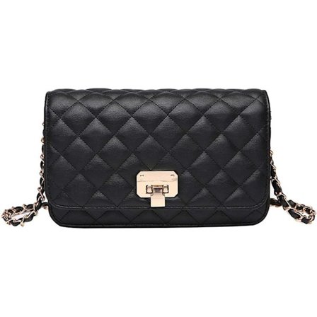 Dam Läder Crossbody Väska Mode Koppling Handväska Quiltad Desi