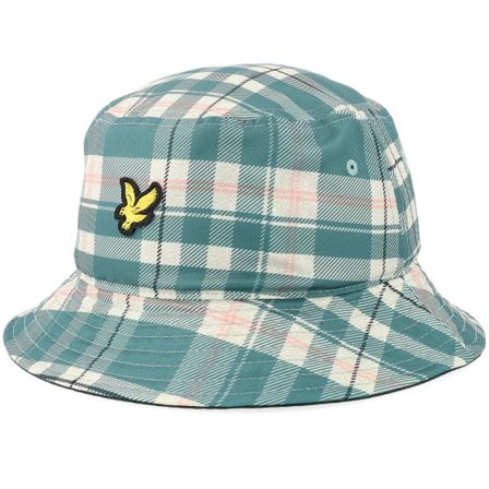 Lyle & Scott - Grön bucket Hatt - "Tartan Hat Everglade Bucket " @ Hatstore