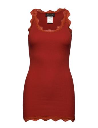 Top Long W/Vintage Lace Red Rosemunde